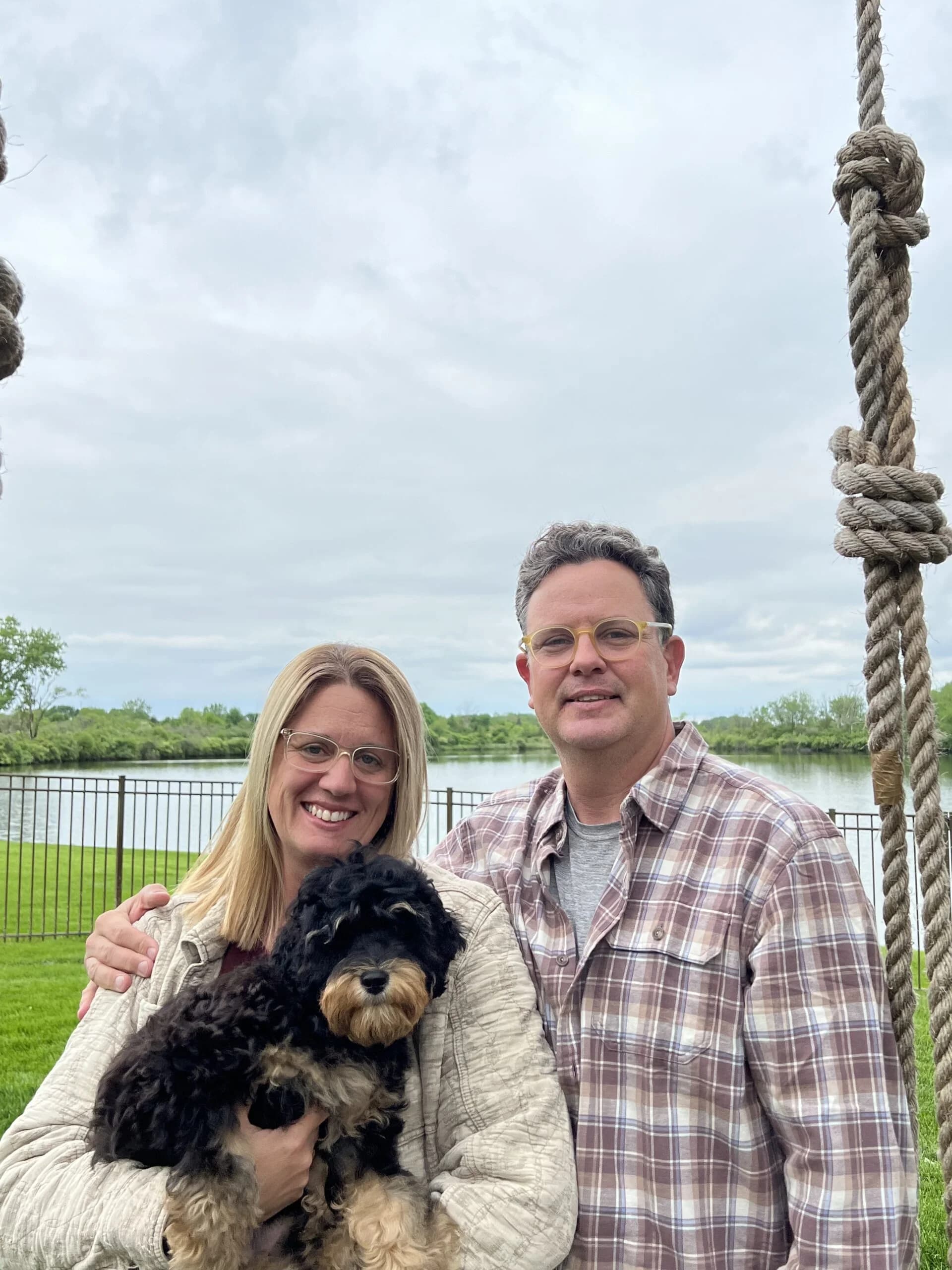 The Bautz family and their dogs